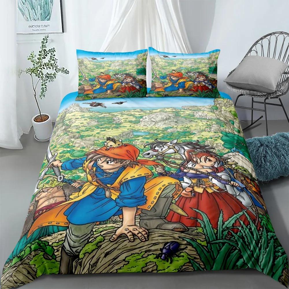 Комплект постельного белья Dragon Quest Retro Пододеяльник Без простыни Размер King Queen Double Full Twin Single