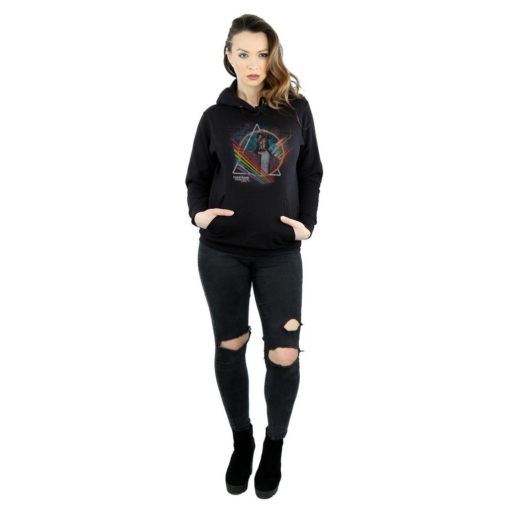 Marvel Womens/Ladies Guardians Of The Galaxy Neon Star Lord Masked Hoodie