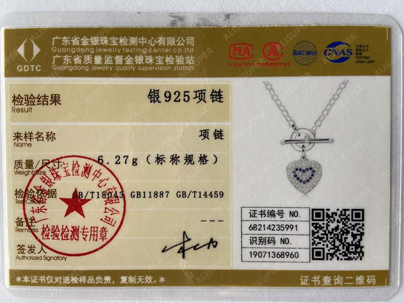 Ювелирные изделия из стерлингового серебра 925 пробы с 18-дюймовым фиолетовым цирконом ААА на цепочке в форме сердца