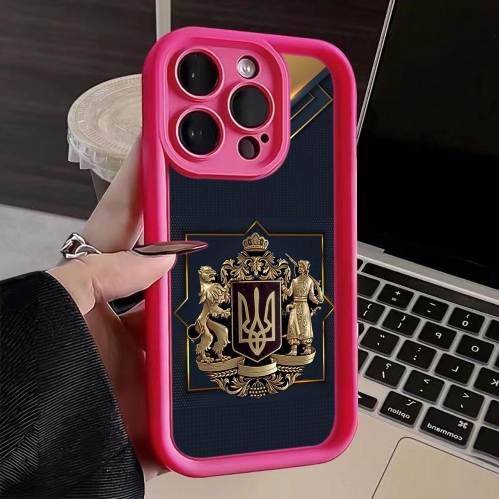 LZ26 National Emblem Flag Art Silicone Phone Case for iPhone 11 13 14 15 16 Pro Max 7 8 16 Plus 12 Mini XS Max XR Shockproof Back Cover