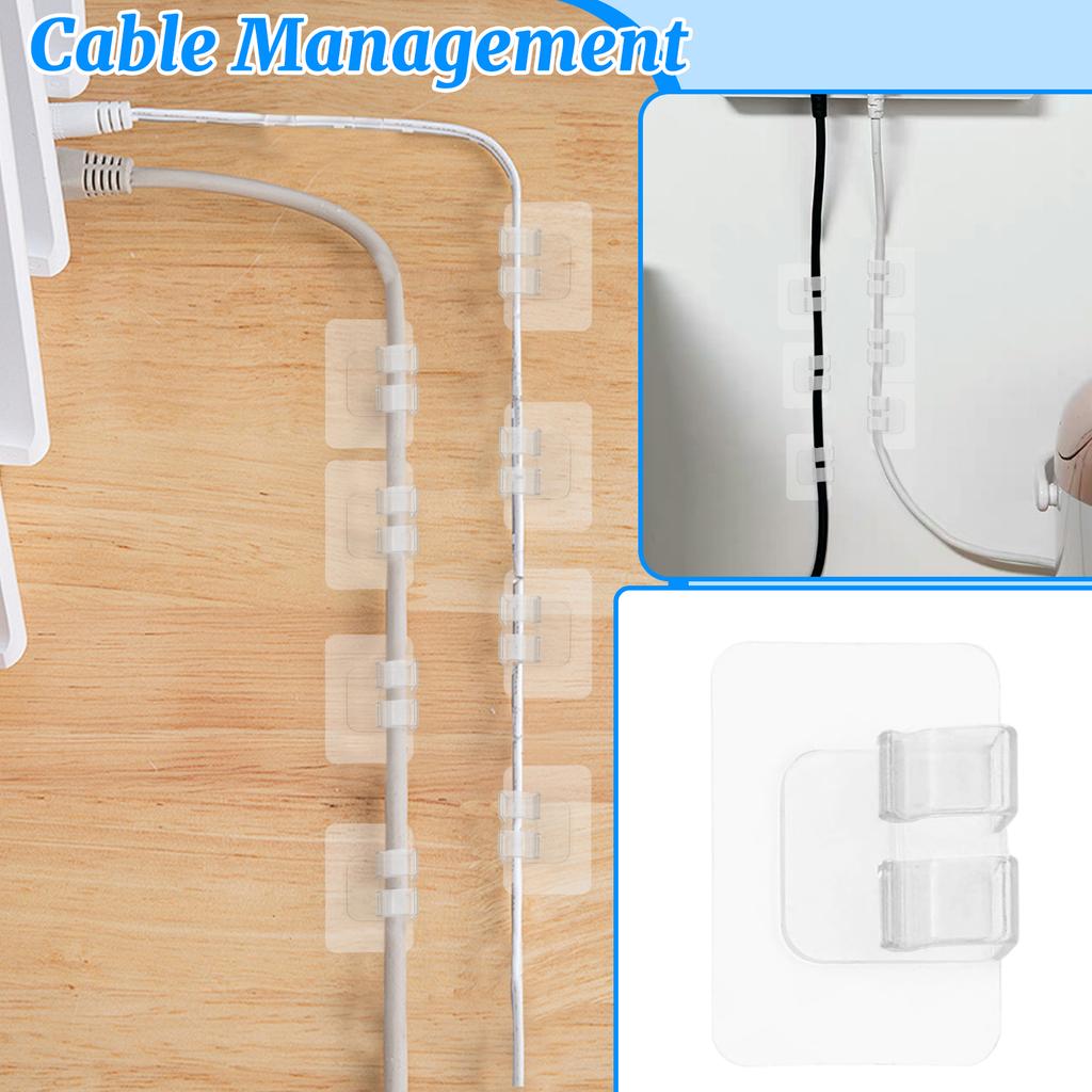 Кабельные зажимы, Настенный инструмент для организации кабелей, Самоклеящиеся, Не требующие сверления крепежные зажимы, Органайзер для кабелей удлинителя, Без гвоздей