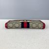[Pre-Owned] Queen Margaret Metal Bee Decorated Logo Stripe Canvas And Leather Mini Shoulder Bag - Excellent #6GPQ94
