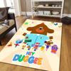 Hey Duggee Flannel Pattern Square Carpet,Area Rug,Carpet Rug for Living Room Bedroom Sofa Playroom Decor,Non-slip Floor Mat