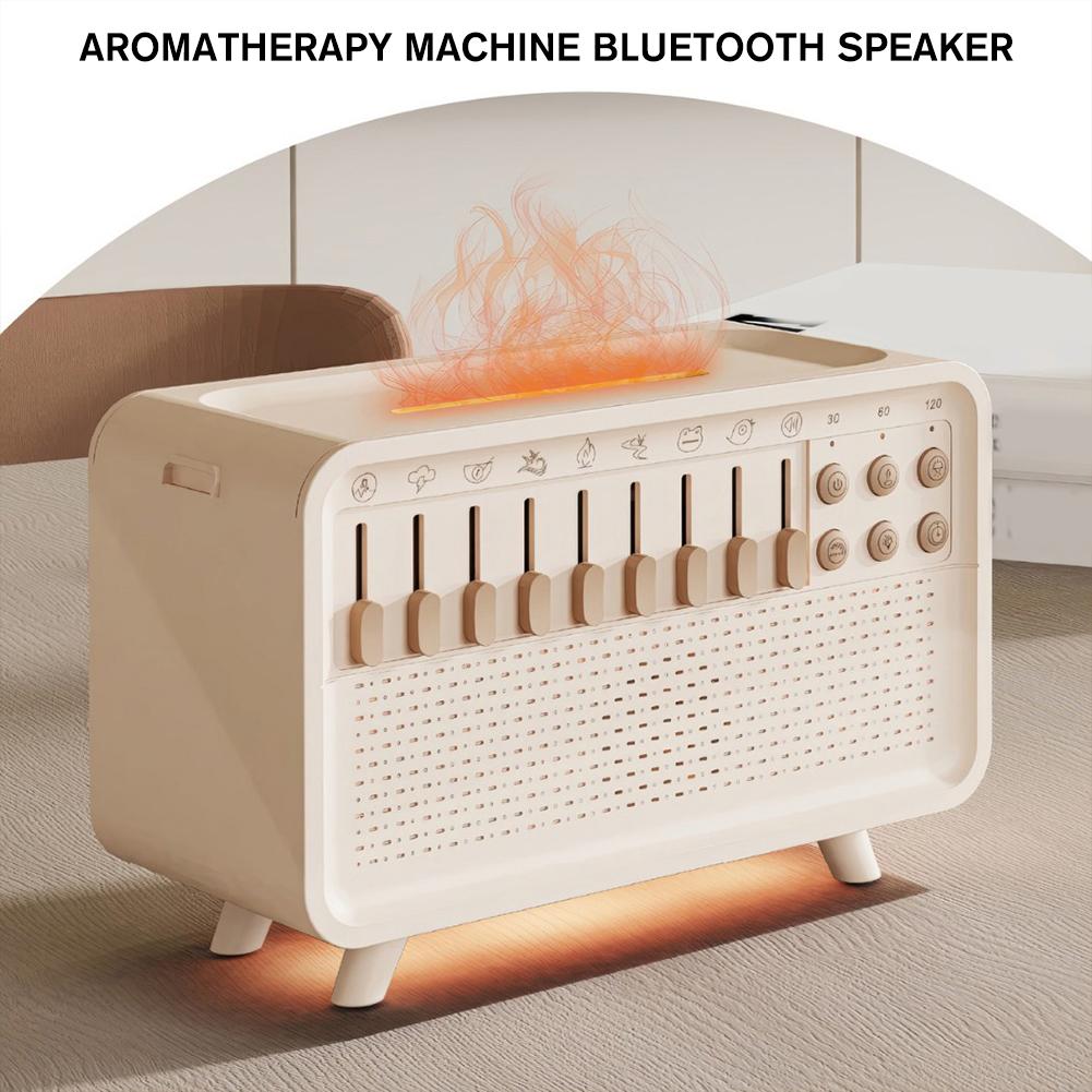 Диффузор Белого Шума Аромадиффузор для Воздуха Увлажнители 8 Режимов Белого Шума Регулируемый Встроенный Bluetooth-динамик и Ночник