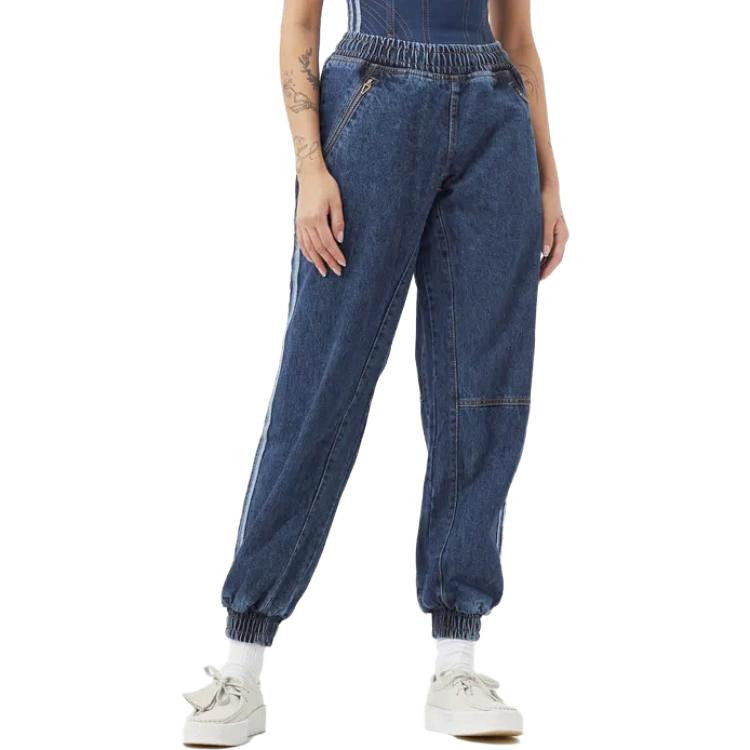 Adidas Джинсовые джоггеры на шнуровке X Ivy Park, мужские брюки, синие, H61698