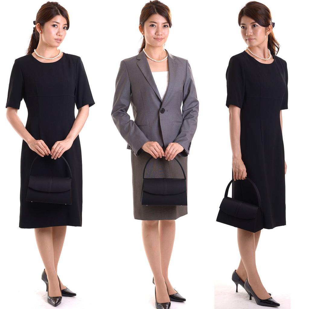 Aurora Formal Bag, Center, Water-Repellent, Black, Suitable for Weddings, Funerals, and Other Formal Occasions