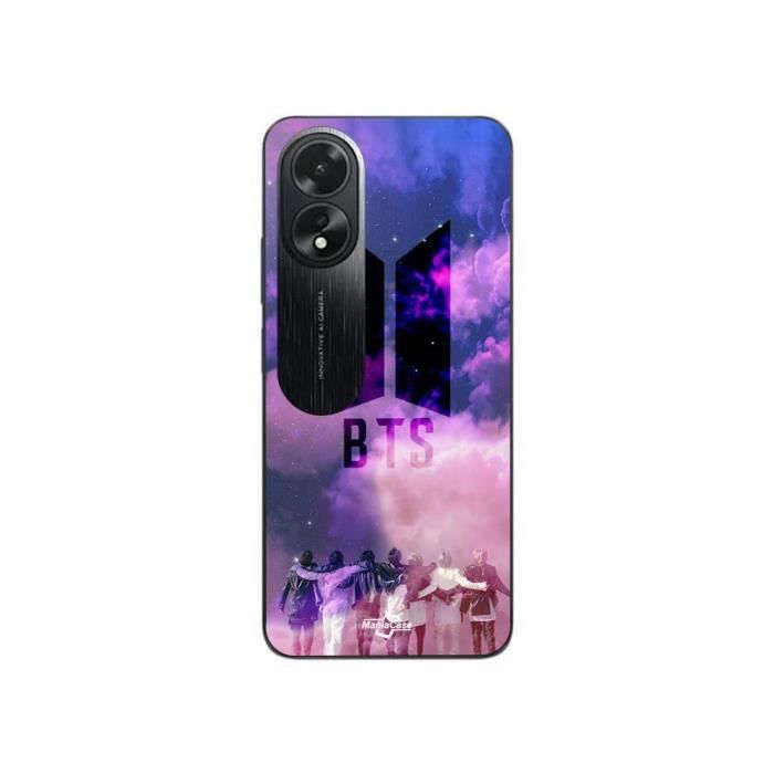 Coque - MANIACASE - Oppo A58 - Noir - Souple - Kpop