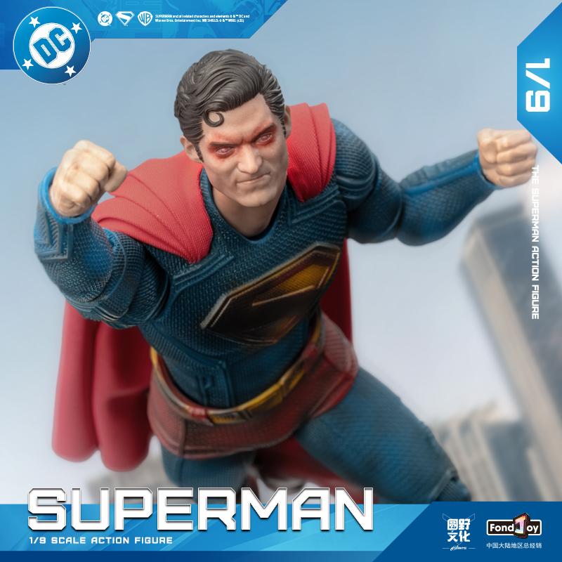 Fondjoy 1/9 Фигурка Супермена DC Поврежденная в бою Коллекционная шарнирная кукла Настольное украшение Подарок для фанатов комиксов Коллекционеров