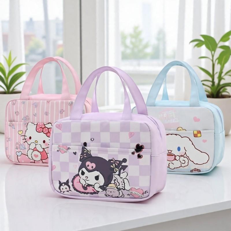 Insulated Lunch Bag for Students Waterproof Oil-Proof Lunchbox Tote Bag Large Capacity Portable Thermal Cooler