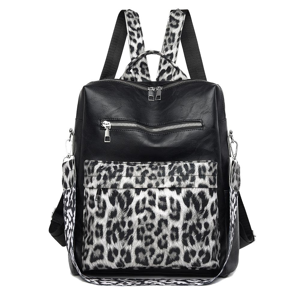 Рюкзак Милый Ретро Леопардовый Принт Модный Женский Рюкзак Рюкзак Большой Вместимости Женский Рюкзак