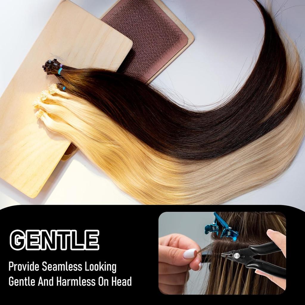 Mini Hair Extension Plier, Flush Wire Cutter Small Hair Pliers with an Opening Spring Keratin Cutting Pliers with an Opening Spring, Hairs Extensions