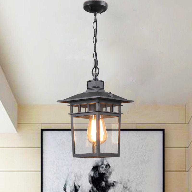 Наружная водонепроницаемая и устойчивая к ржавчине люстра для двора, коридора, балкона, люстры для сада, павильона, подвесные светильники