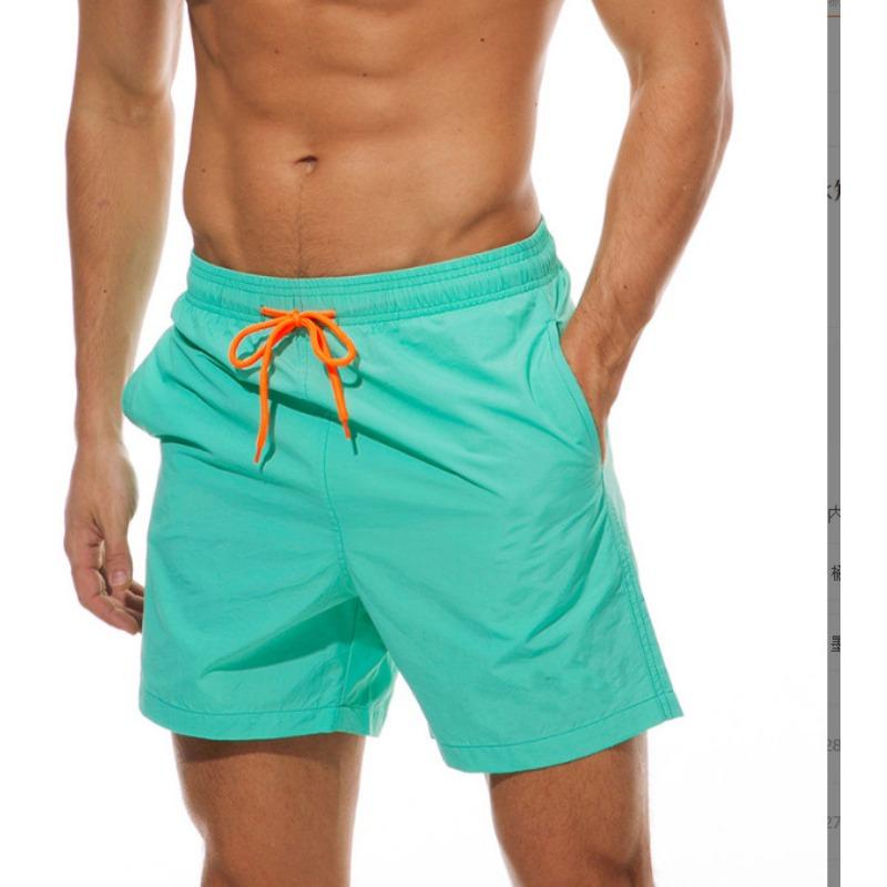 Men's Casual Shorts Solid Color Simple Waterproof Beach Shorts Men’s