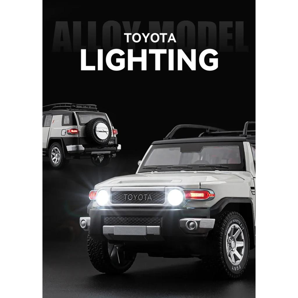1/24 Toyota FJ Cruiser Внедорожник Сплав Модель автомобиля Литые Металлические Внедорожники Модель автомобиля Симуляция Звук Свет Детские Игрушки Подарок