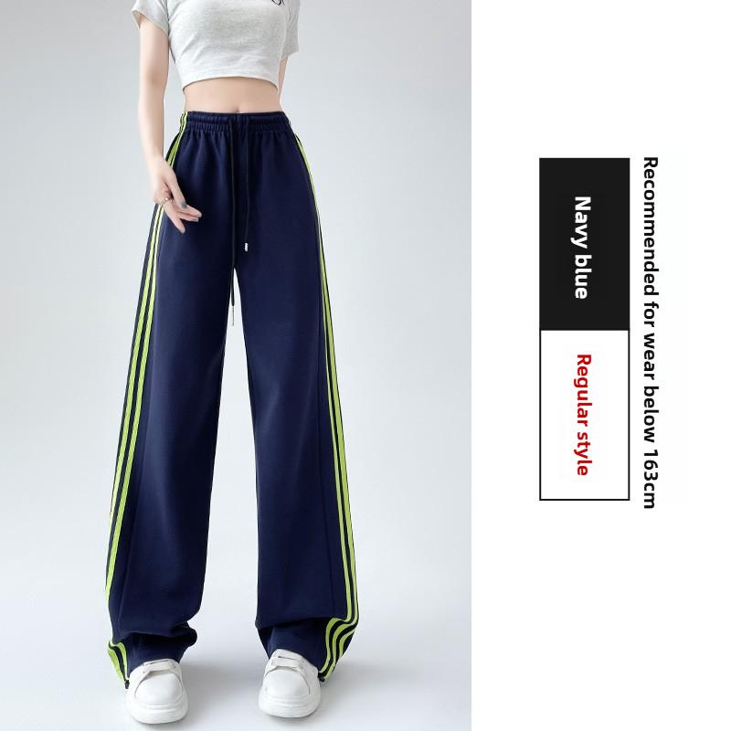 GMXIA Women's Fashion Casual Solid Color Print High Waist Pants & Capris