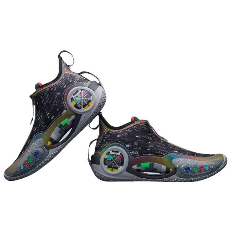 Li-Ning Мужские кроссовки Way of Wade 9 Team No Sleep черные многоцветные серые ABAR119-4