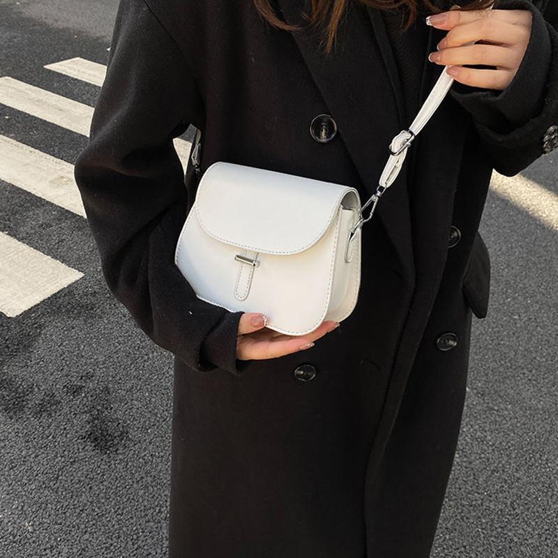 Yogodlns Сумка-седло в стиле ретро, ​​модная сумка через плечо из искусственной кожи, модная сумка-мессенджер с клапаном, повседневная женская сумка, кошелек