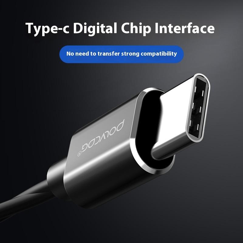 Новые наушники-вкладыши с двойной подвижной катушкой TYPE-C подходят для мобильных телефонов Xiaomi Oppo Huawei Vivo Honor.