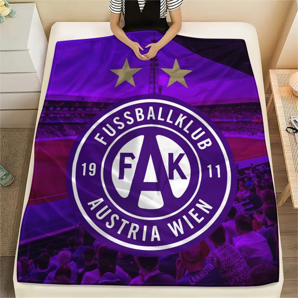 Austria Vienna FC Emblem,pattern Flannel Blanket, High quality Comfortable for All Seasons, Home Decor, Warmth and Comfort, Perfect for Gifts.