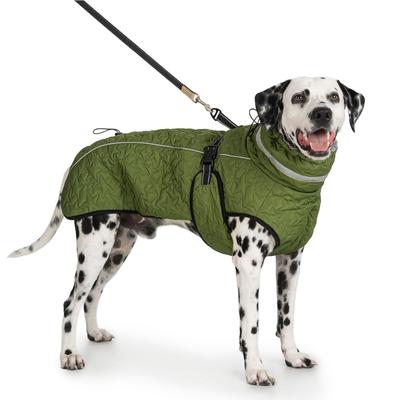 Одежда для питомцев Осенне-зимняя одежда Новая Светоотражающая куртка для маленьких, средних и крупных собак Регулируемая обхват груди Водонепроницаемая и теплая Ветрозащитная