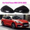 LHD для Ford Focus MK4 IV глянцево-черные боковые крылья заднего вида, крышки зеркала заднего вида, сменная оболочка