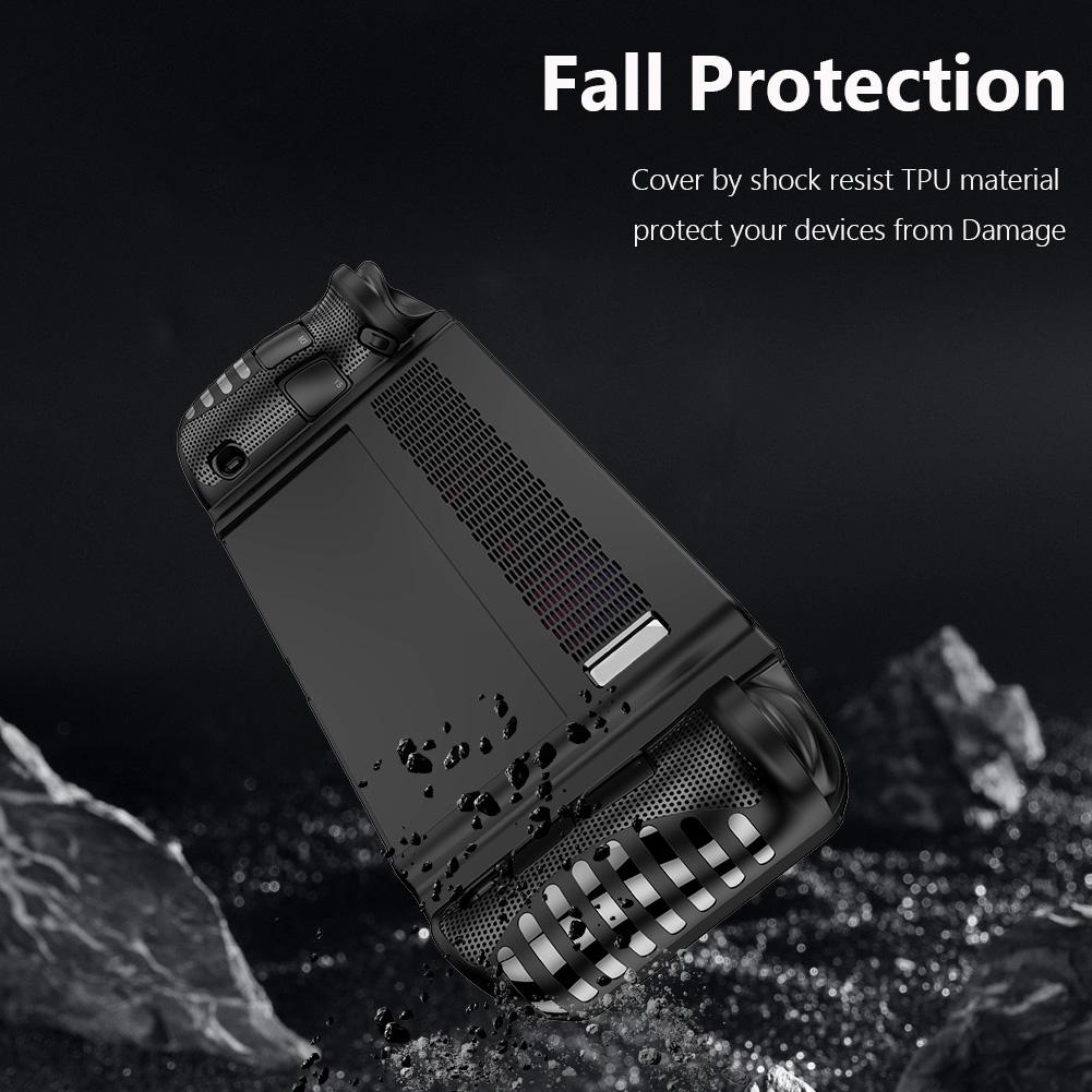 Защитный чехол из ТПУ, противоударный, с подставкой, чехол-накладка, защита от падений, нескользящий для портативной игровой консоли Lenovo Legion Go