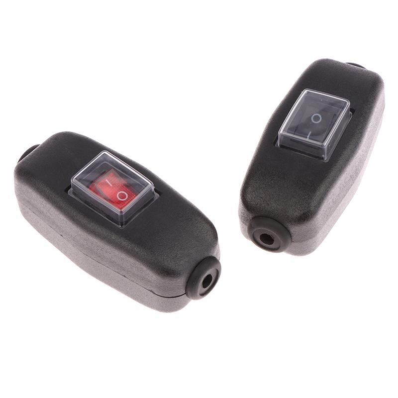 Инновационный и практичный водонепроницаемый и пыленепроницаемый AC250V 10A 2-контактный 3-контактный черный тип лодки Светодиодный индикатор включения/выключения Встроенный шнуровой переключатель