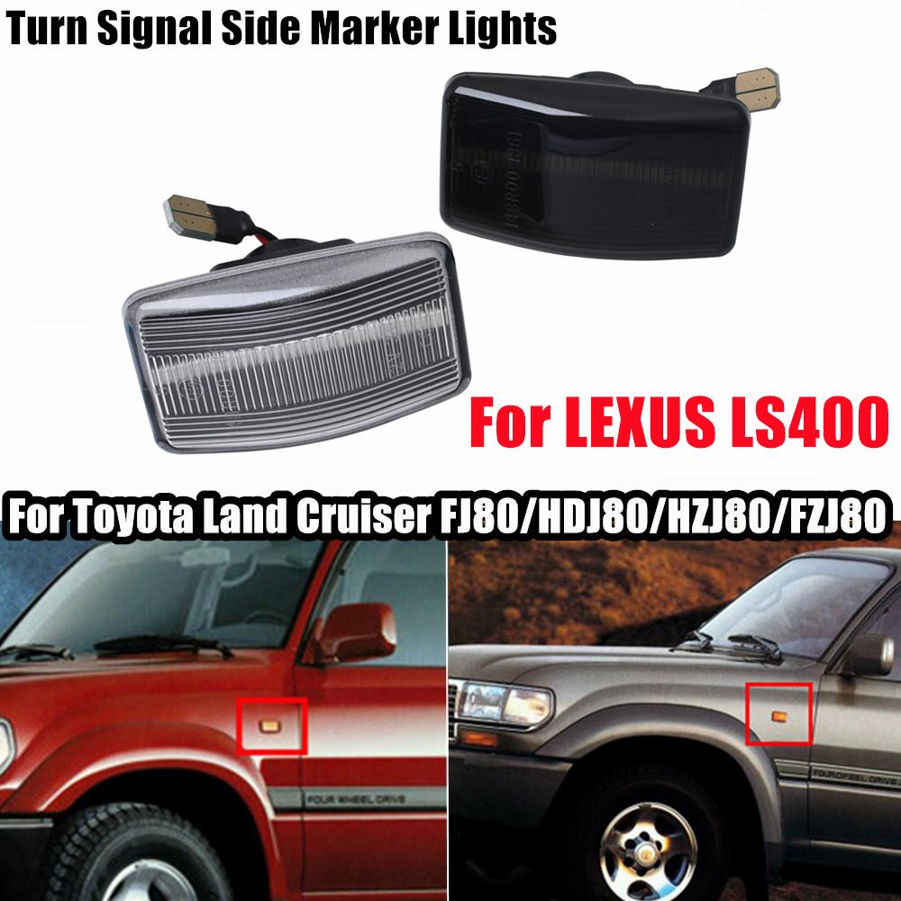 2Pcs Car Side Marker Lights Turn Signal for Lexus LS400 Toyota MR2 Starlet Carina Celica Corolla Land Cruiser Car Fender Lights