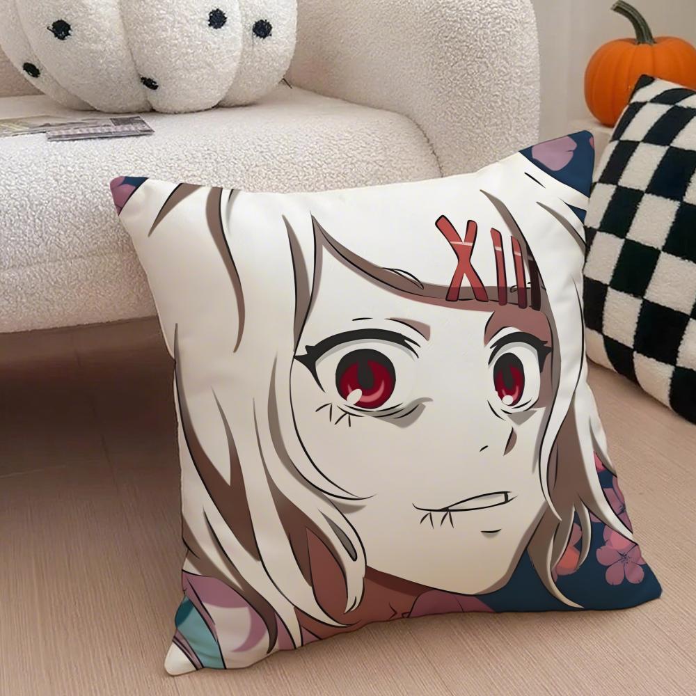 Grim Haunting Tragic Anime TTokyo Ghoul Cushion Cover Throw Pillow Cover Hidden Button Durable Polyester Chair Cushion
