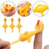 1-20PCS Practical Novelty Toy Fun Joke Toys Stretchy Turkey Kids Toys Flying Rubber Chicken Sticky