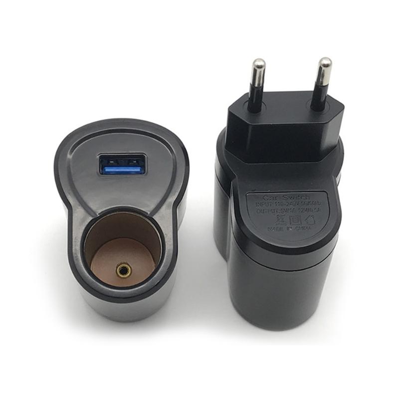 Автомобильный адаптер питания с USB-портом и улучшенной стабильностью напряжения. Преобразователь 220 В в 12 В. 12 В 0,5 А / 5 В 1 А