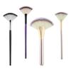 Makeup Brush Large Flat Highlight Blush Fan Shape Makeup Brush Powder Loose Face Soft and Cozy Even Color Tool, 1 Piece, 10 Handle Color L-4