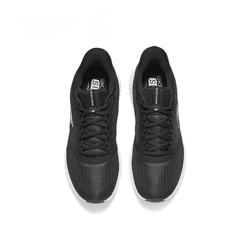 Skechers Слипоны Модные Удобные Амортизирующие Прочные Низкие Беговые Кроссовки Мужские кроссовки Черный Белый 220381-BKW