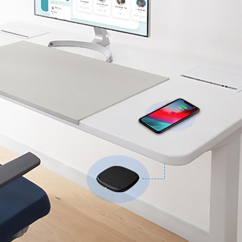 Невидимое беспроводное зарядное устройство 30 мм подстольное зарядное устройство QI Pad мебельная настольная беспроводная зарядная станция для Samsung iPhone 14/13/12