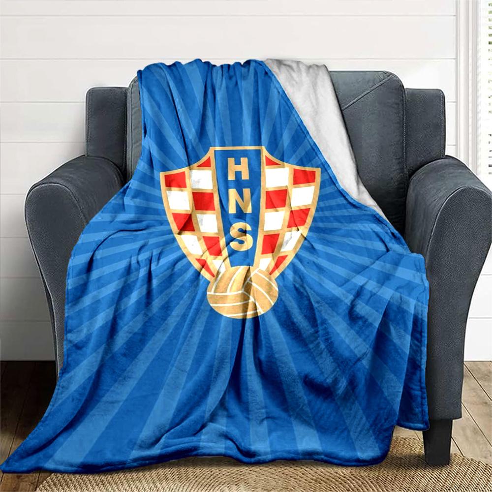 Hrvatski nogometni savez HNS Print Flannel Blanket High Quality Warm Comfortable Cover for All Seasons Perfect for Gifts Home Deco