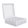 Wooden Tea Storage   with Clear Acrylic Top Window 9 Compartments Eco Friendly Tea Bag Holder Multi Functional Storage Box