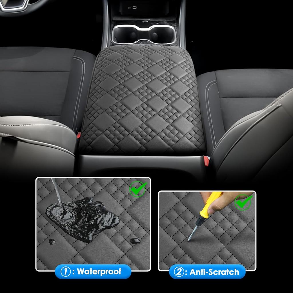 Чехол на центральную консоль 2024 2025 2026 для Chevrolet Traverse (LS/LT/Z71/High Country/RS), Мягкая и удобная кожаная накладка на подлокотник 2026 2025 Chevy