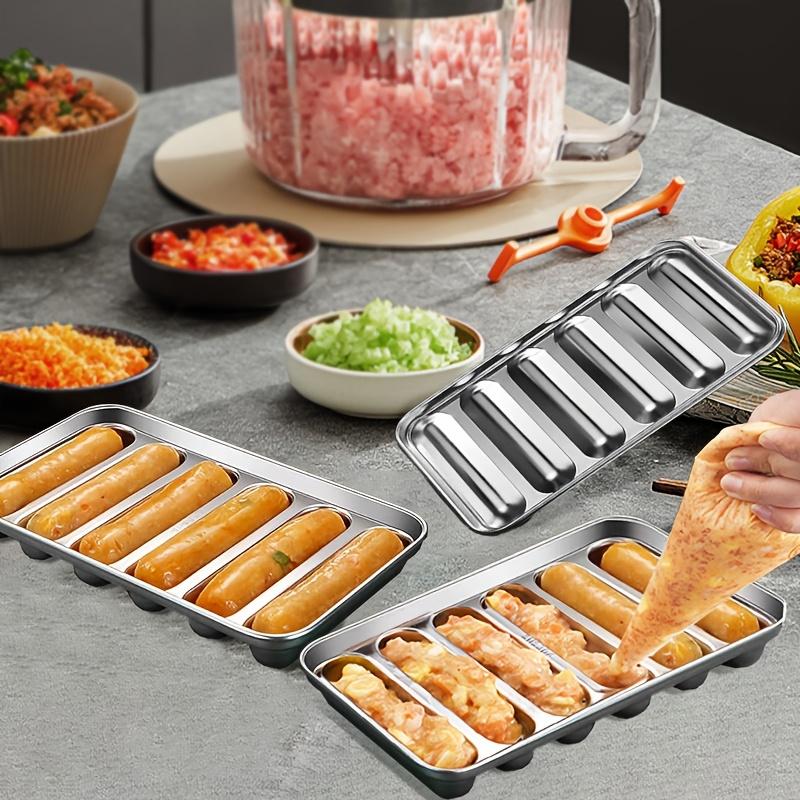Форма для колбасы из нержавеющей стали 304, многофункциональная форма для ветчины, сосисок, хот-догов, жареных сосисок, форма для мясных колбас, пищевая добавка