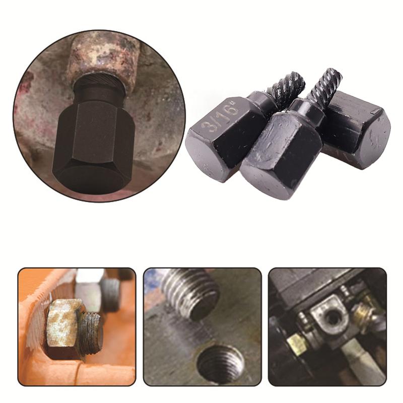 10Pcs Multi-Spline Hex Shank Screw Extractor Set Broken Bolt Remover Damaged Screw Extractor Tool Kit