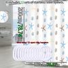 Cartoon Pattern Starfish Bathroom Shower Curtain Bathroom Partition Curtain Light Opaque Waterproof Material Bathroom More Refre