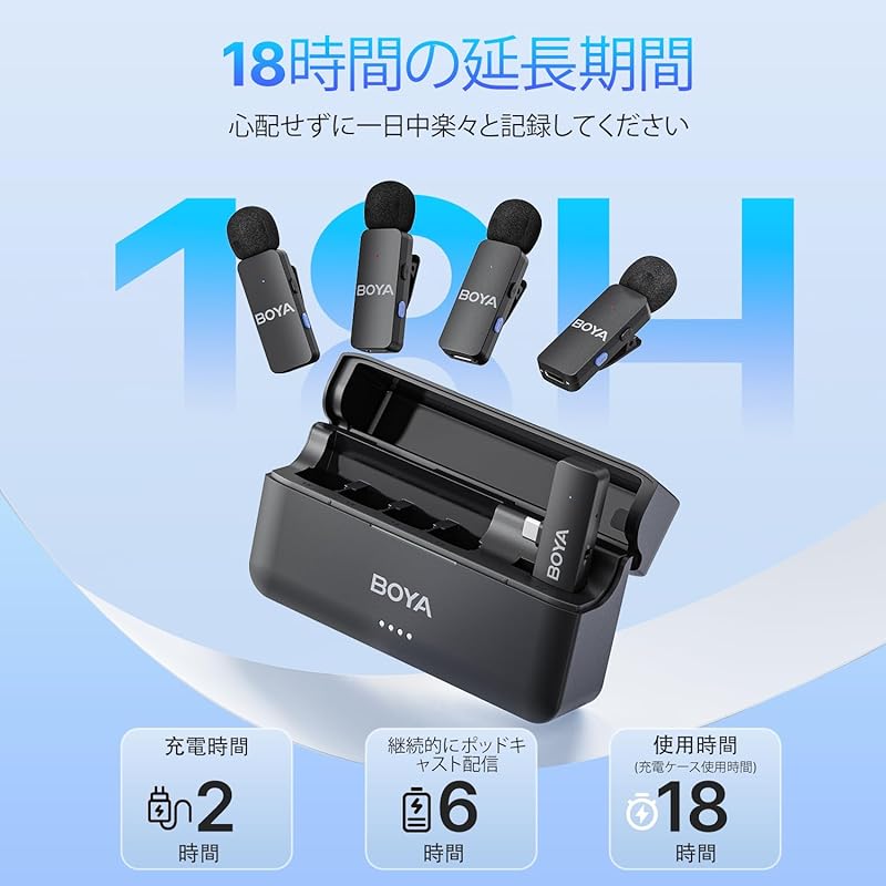 BOYA pin microphone 2.4ghz wireless microphone instant connection external smartphone lavalier microphone Plug and play noise reduction lightweight