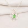 Green Cat's Eye Gemstone Jewelry, 925 Solid Sterling Silver Jewelry, Handmade Spiritual Jewelry For Wedding Gift