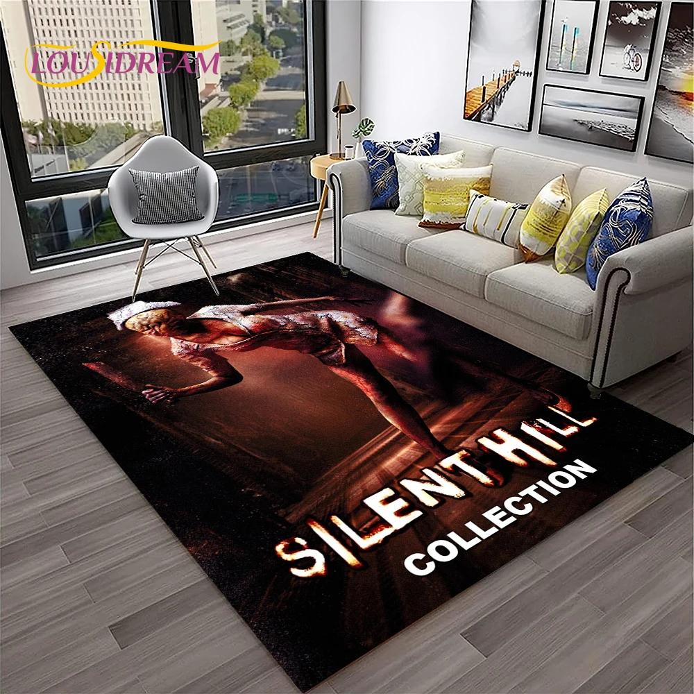 Ковер с изображением из фильма ужасов 3D Silent Hill для дома, гостиной, спальни, дивана, игровой комнаты, прихожей, Декор, Ковер с нескользящей основой