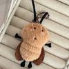 New Cute Cockroach Plush Keychain Stuffed Animal Car Key Holder Backpack Pendant Key Chain Stuffed Doll For Students Keyrings
