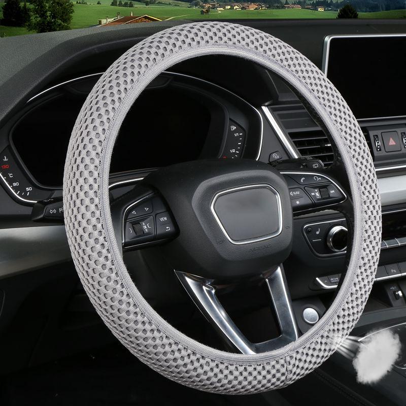 Универсальная защитная накидка на руль автомобиля, дышащая, эластичная, противоскользящая, из льна, подходит для 38 см, для всех сезонов