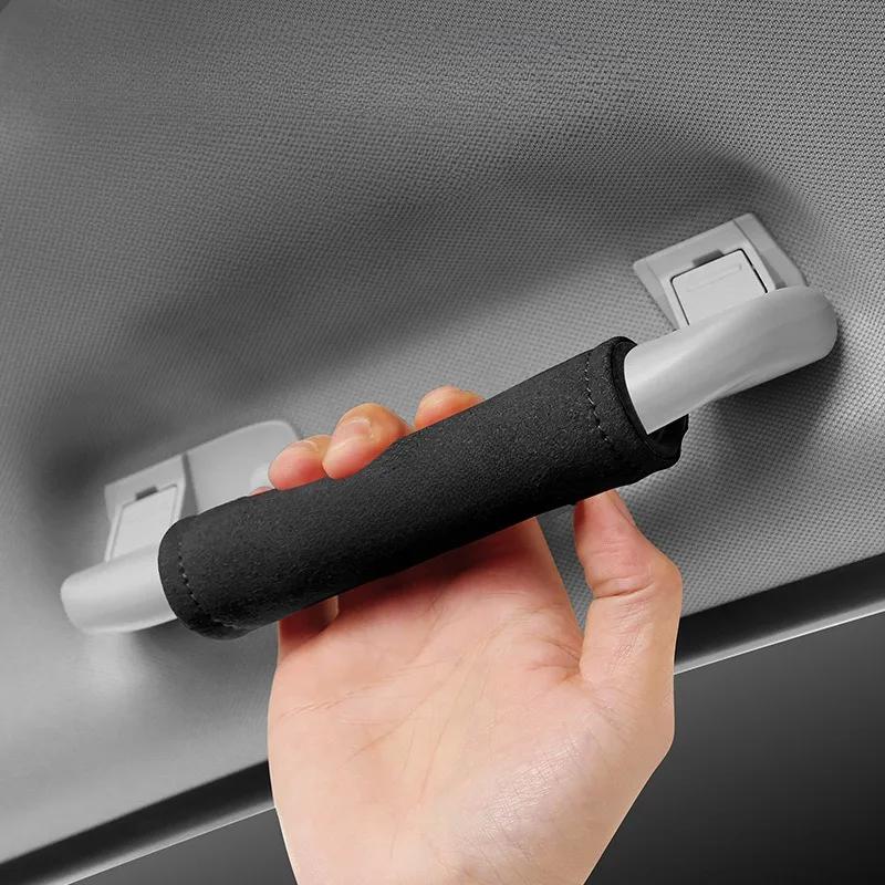 1 шт., короткая плюшевая накладка на ручку автомобиля, защитный чехол на крышу автомобиля, дверная ручка, противоскользящее украшение, товары для салона автомобиля