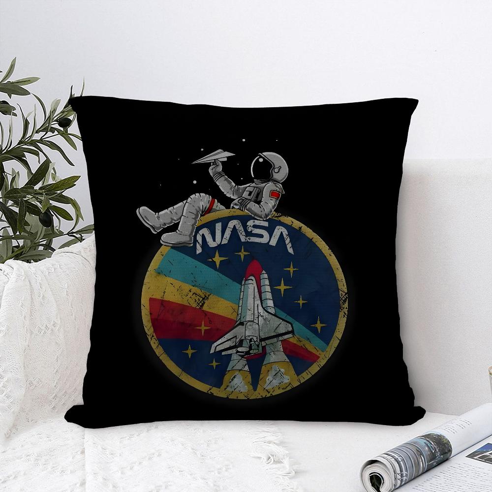 Наволочка для подушки с принтом N-NASA S-space, из плюша, мягкая, двусторонняя печать, чехол для диванной подушки, чехол для декоративной подушки