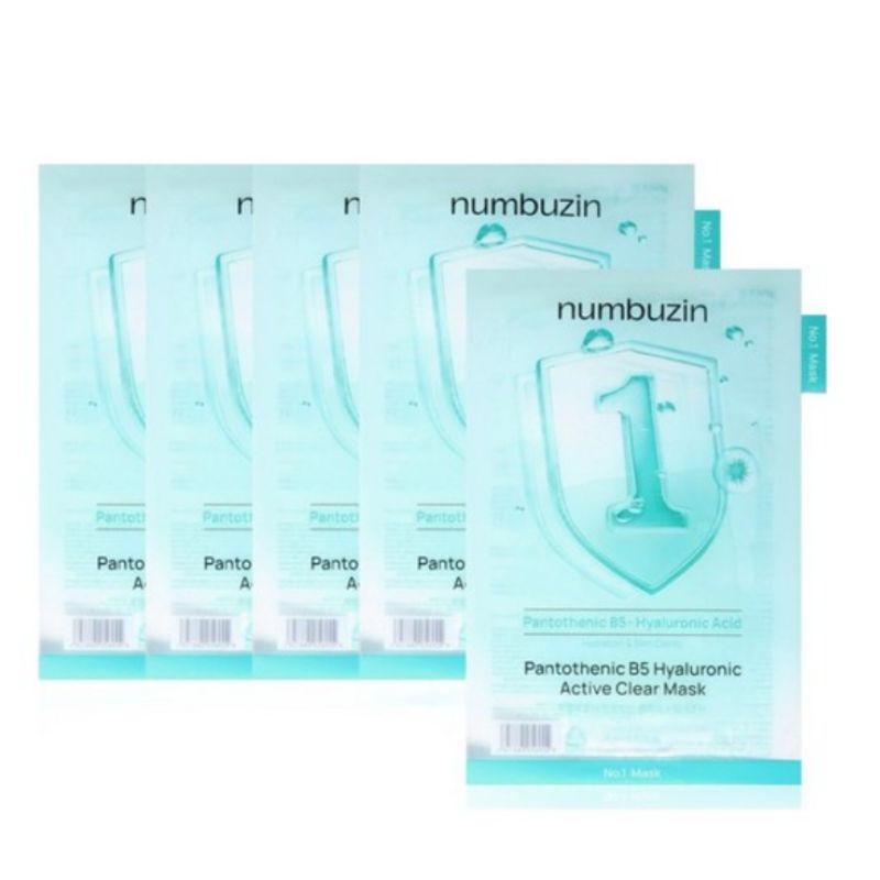 Numbuzin No.1 Hyaluronic Pantothenic Clear Soothing Gauze Mask Hydrating Calming Sheet Mask 5 Sheets