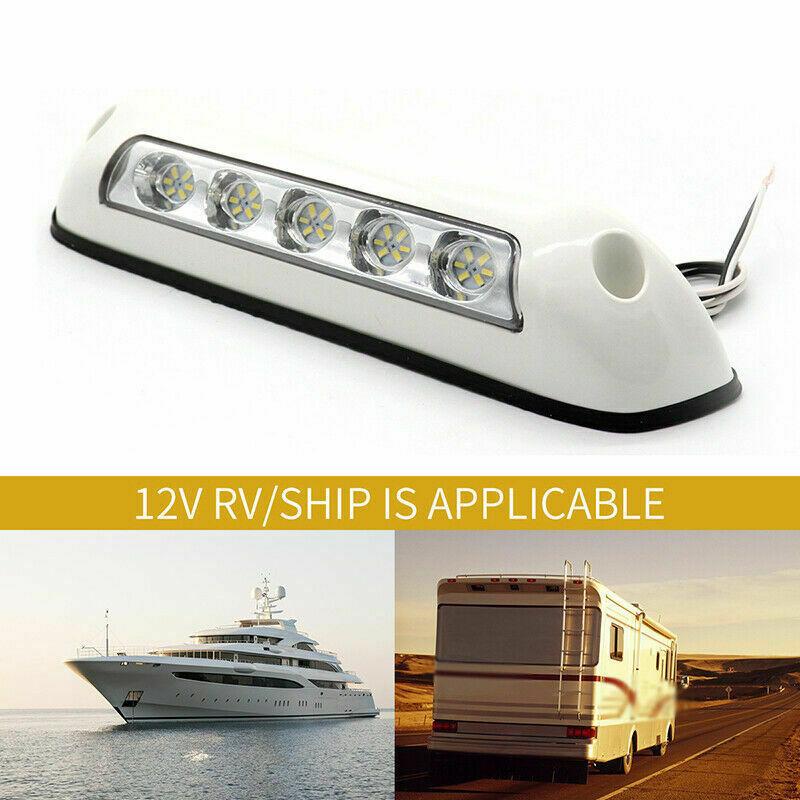 5LED 12V 6W Outdoor Yacht Caravan Camper Light Waterproof Yacht Caravan Boat Spotlight 6000K white Lamp