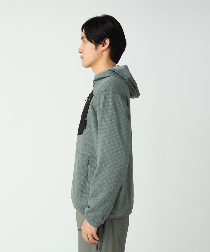 Snow Peak Polartec Power Grid Fleece Hoodie Hoodie GREY M SPF-JK-25AU907 (Men's/Women's)
